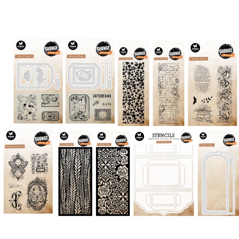 Food Storage Labels - Tag Envelope Grunge Collection Vintage Roses
