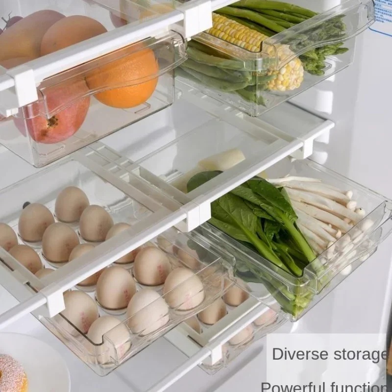 Hanging Pull Out Fridge Drawer - đánh giá và giá Food Storage With Dividers