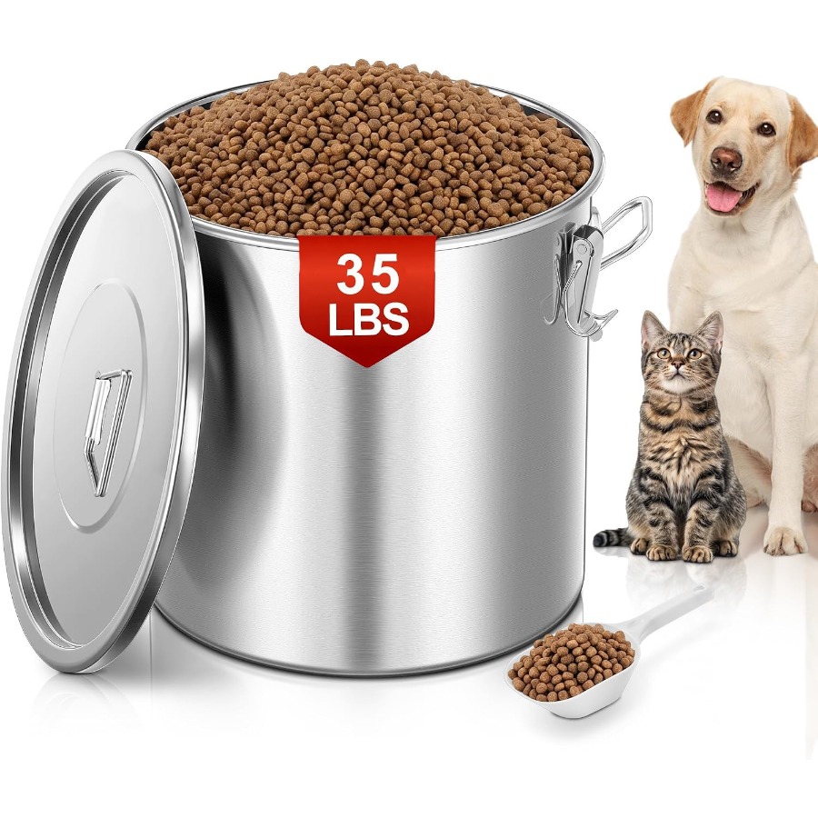 35LBS Airtight Stainless Steel - đánh giá và giá Food Storage Containers