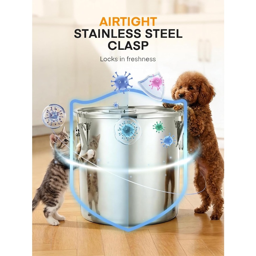 35LBS Airtight Stainless Steel - đánh giá và giá Food Storage Containers