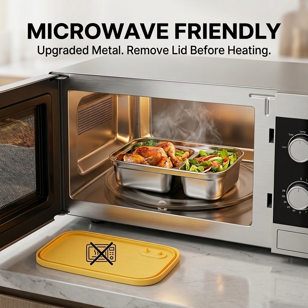 304 Stainless Steel Bento Box  - đánh giá và giá Food Storage Oven Safe