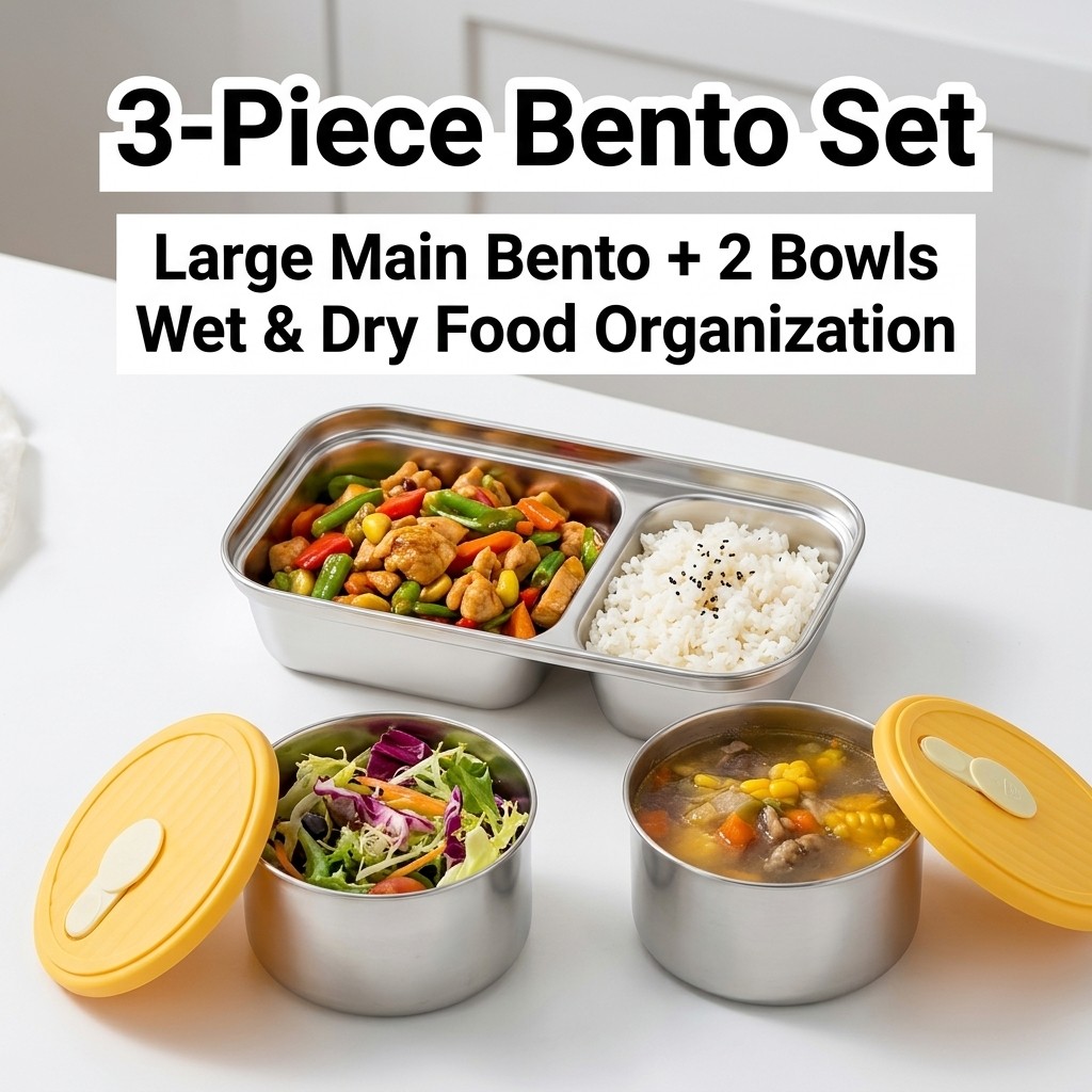304 Stainless Steel Bento Box  - đánh giá và giá Food Storage Oven Safe
