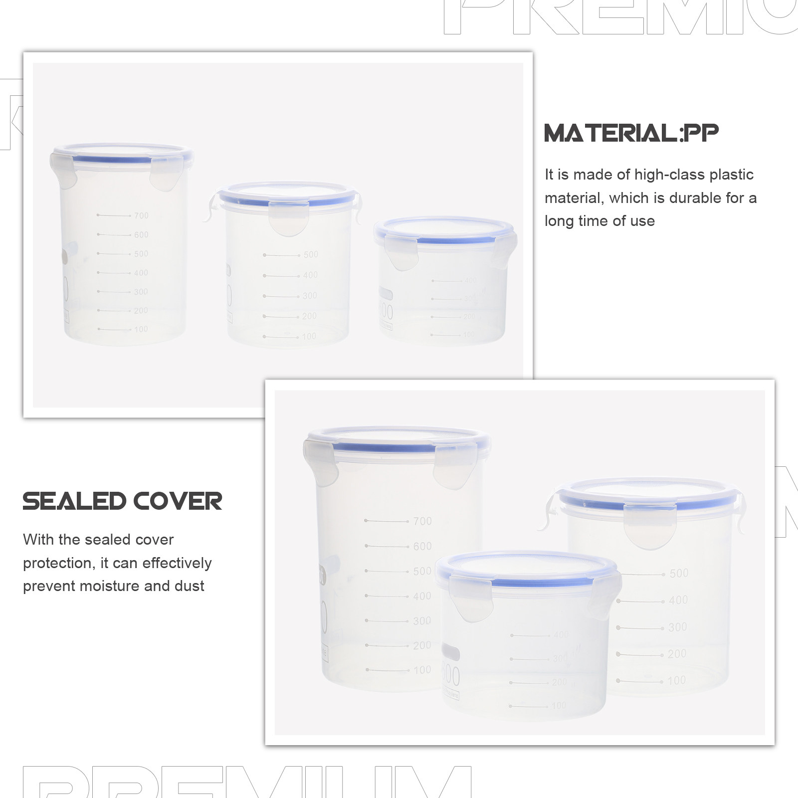 6Pcs Sealed Storage Jars Clear - đánh giá và giá Food Storage Containers