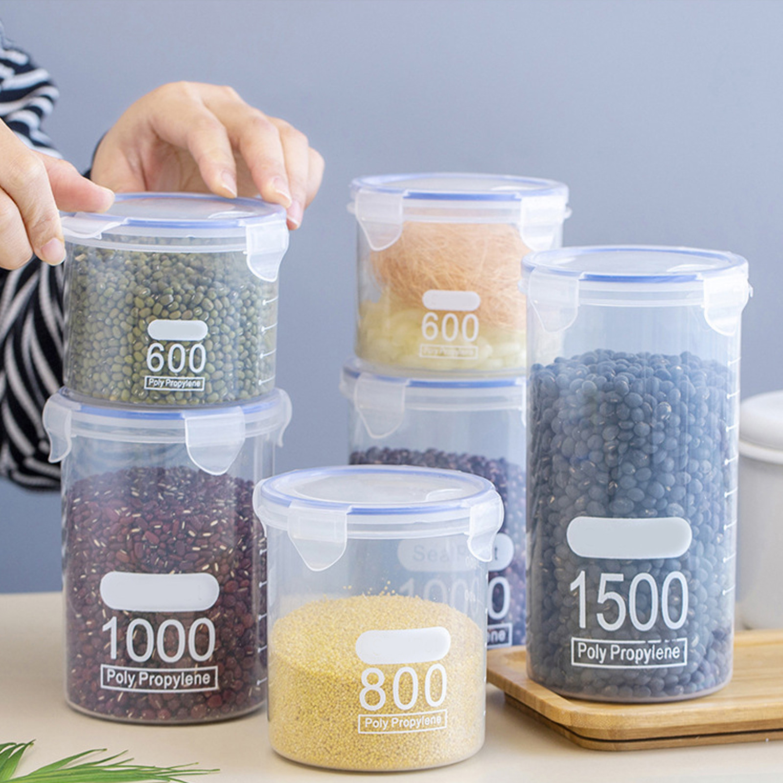 6Pcs Sealed Storage Jars Clear - đánh giá và giá Food Storage Containers