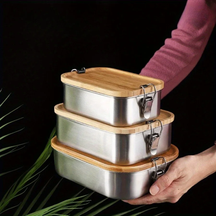 New 304 Stainless Steel Bamboo - đánh giá và giá Food Storage Oven Safe