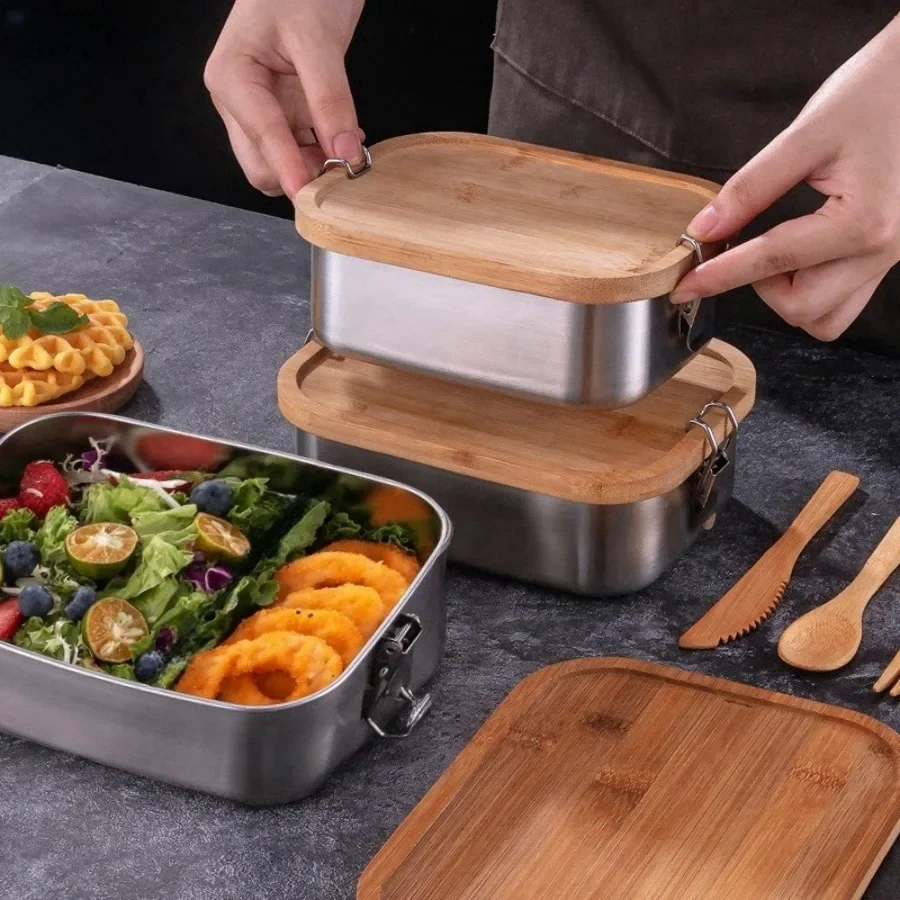 New 304 Stainless Steel Bamboo - đánh giá và giá Food Storage Oven Safe