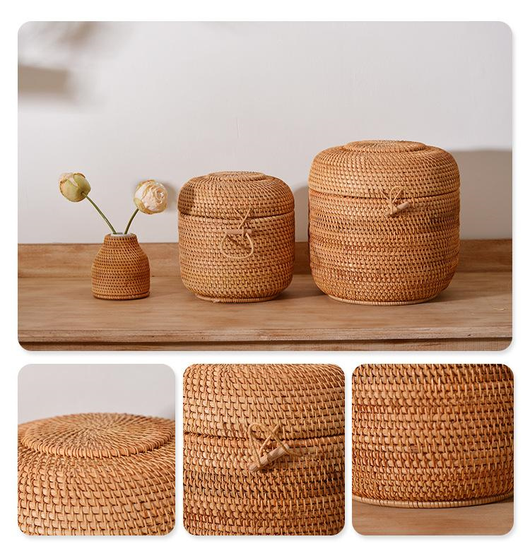 Handwoven Rattan Tea Storage B - đánh giá và giá Food Storage With Dividers