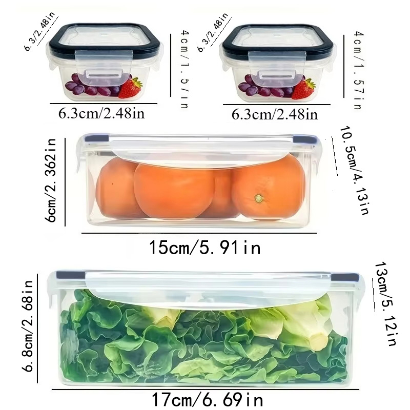8Pcs Set Includes 4 Containers - đánh giá và giá Food Storage With Dividers