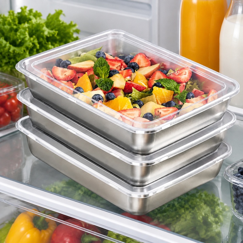 3-Piece Stainless Steel Food C - đánh giá và giá Food Storage Meals