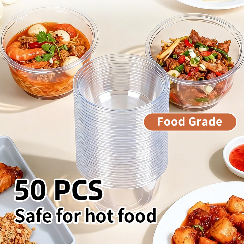Disposable Plastic Bowls Trans - đánh giá và giá Food Storage Meals
