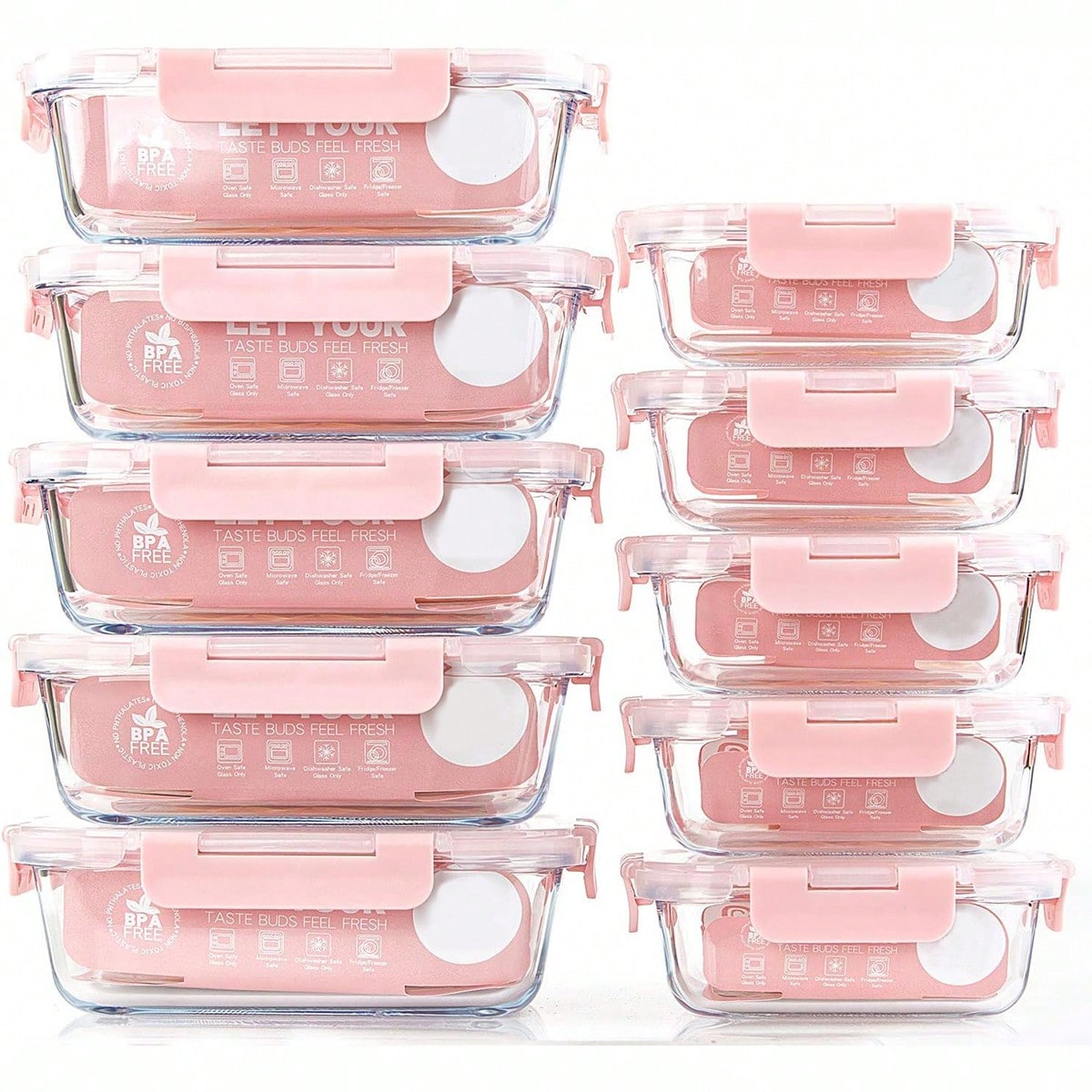 10 Pack Glass Meal Prep Contai - đánh giá và giá Food Storage Meals