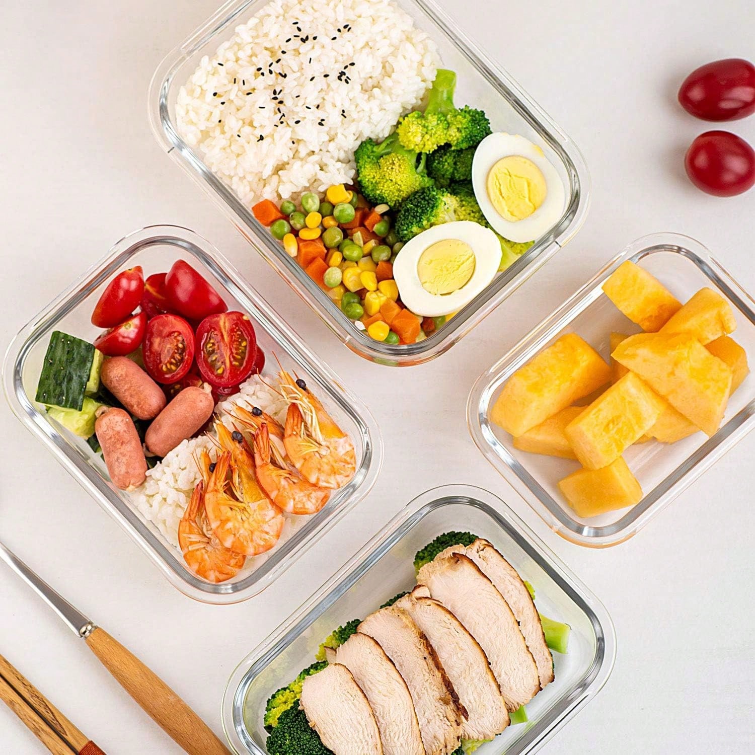 10 Pack Glass Meal Prep Contai - đánh giá và giá Food Storage Meals