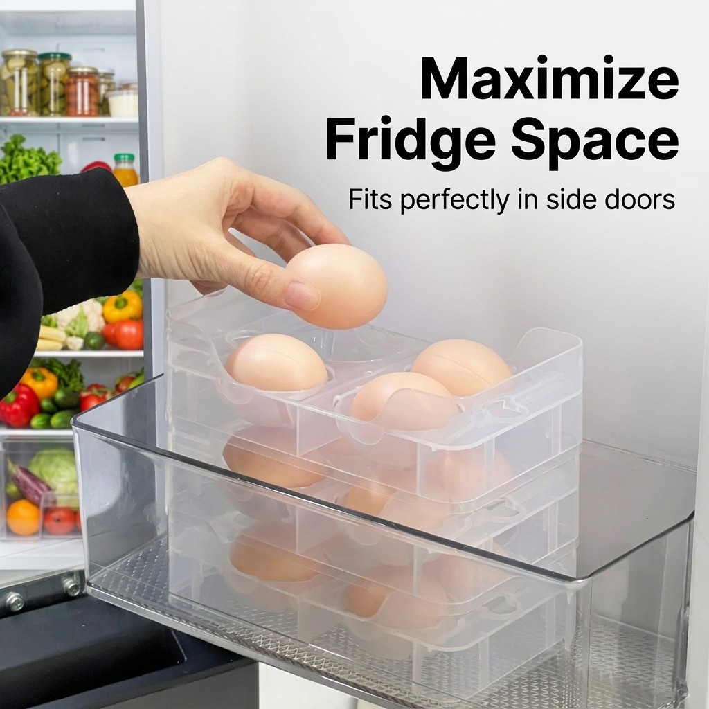 Stackable Egg Holder Fridge Or - đánh giá và giá Food Storage With Dividers