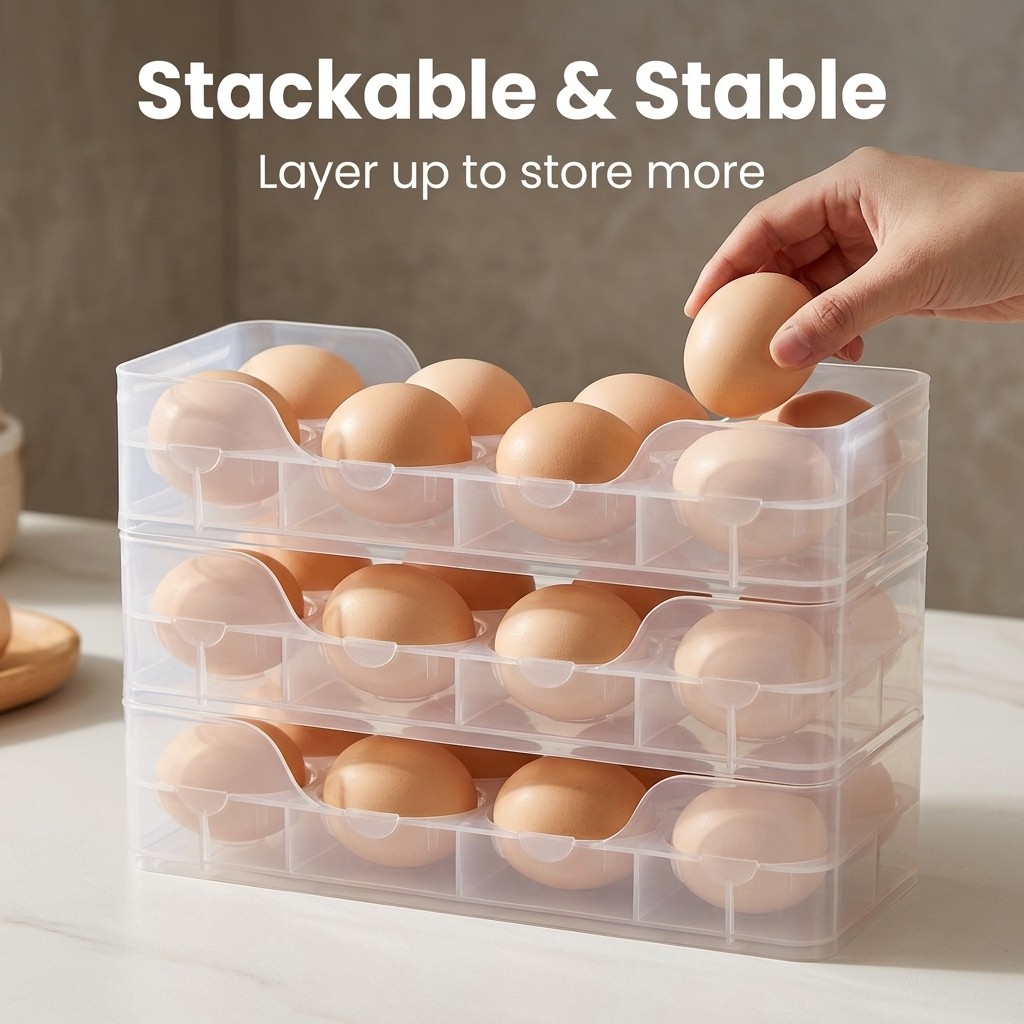Stackable Egg Holder Fridge Or - đánh giá và giá Food Storage With Dividers