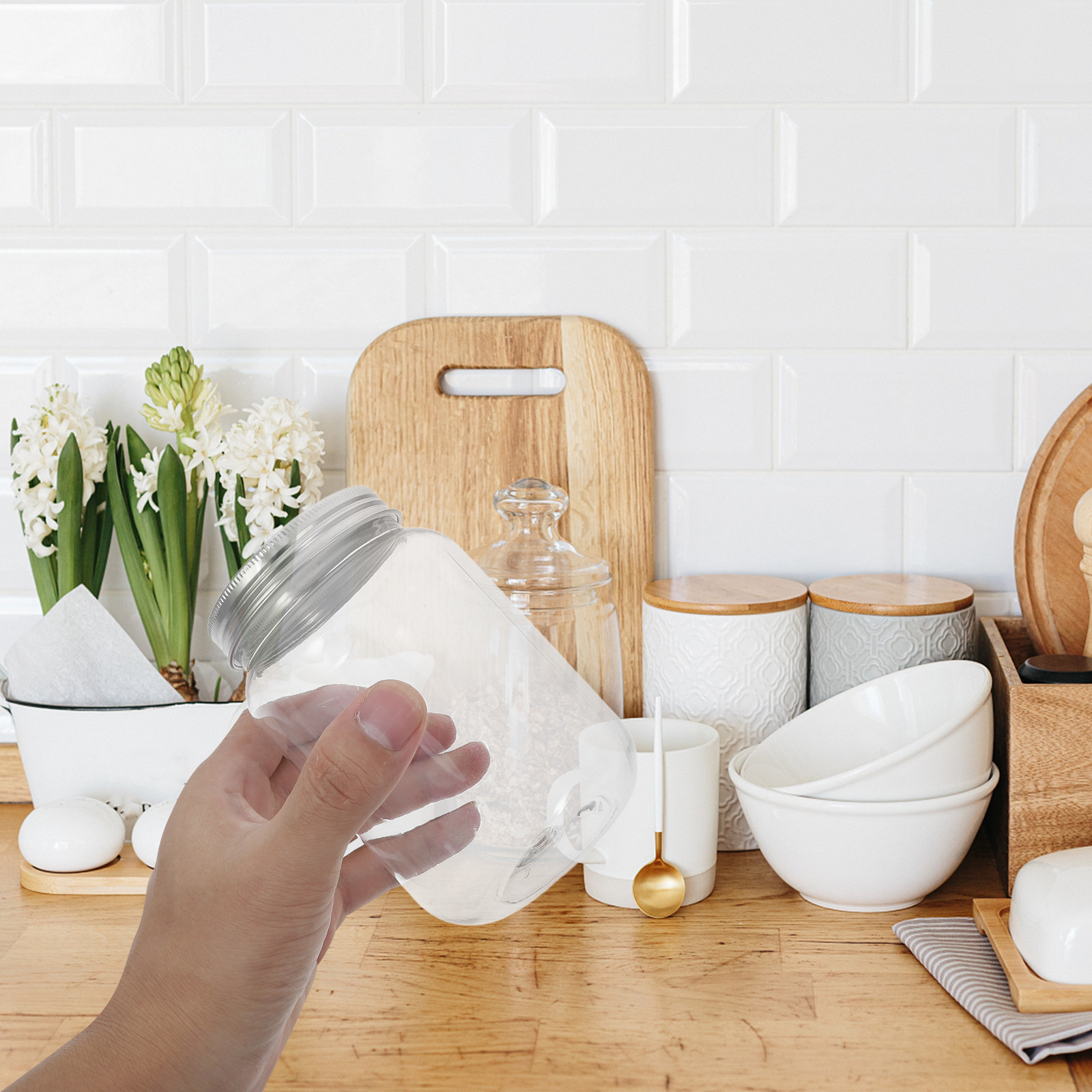 4Pcs Clear Plastic Jars Airtig - đánh giá và giá Food Storage Containers