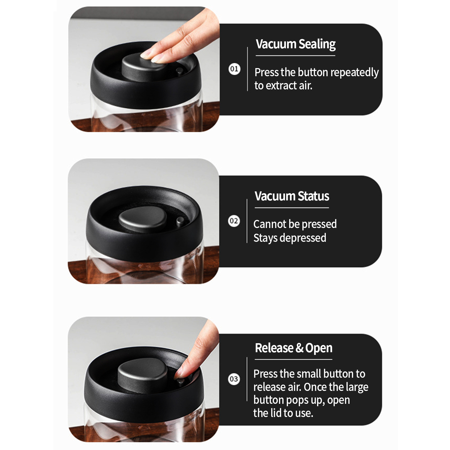 OANKR Vacuum Coffee Canister 5 - đánh giá và giá Food Storage Meals