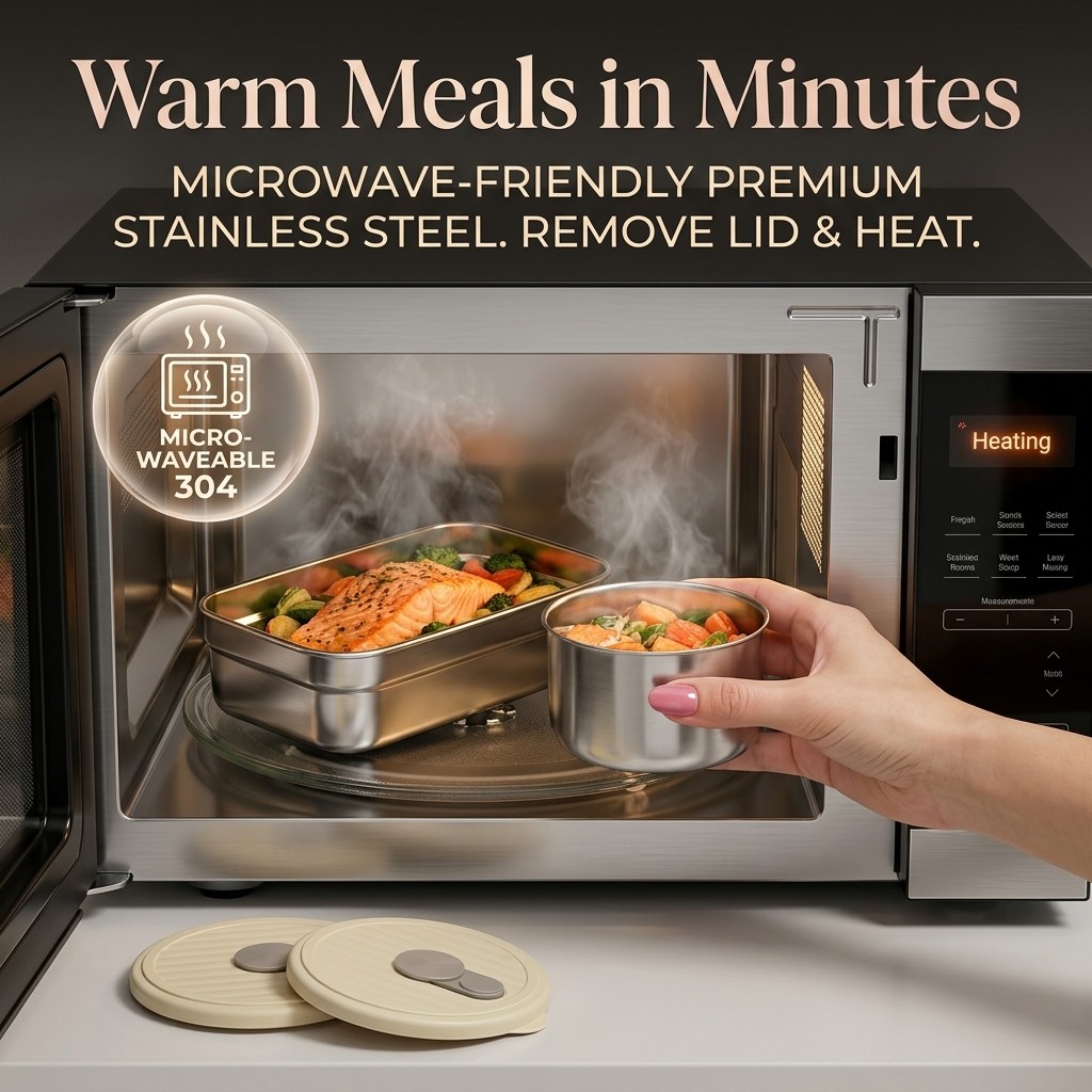 Microwave Safe 304 Stainless S - đánh giá và giá Food Storage Oven Safe