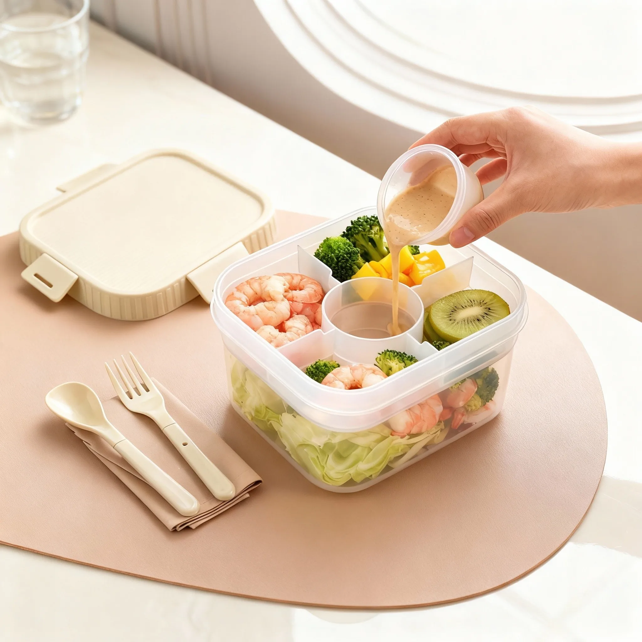 Portable Plastic Double-layer  - đánh giá và giá Food Storage Oven Safe
