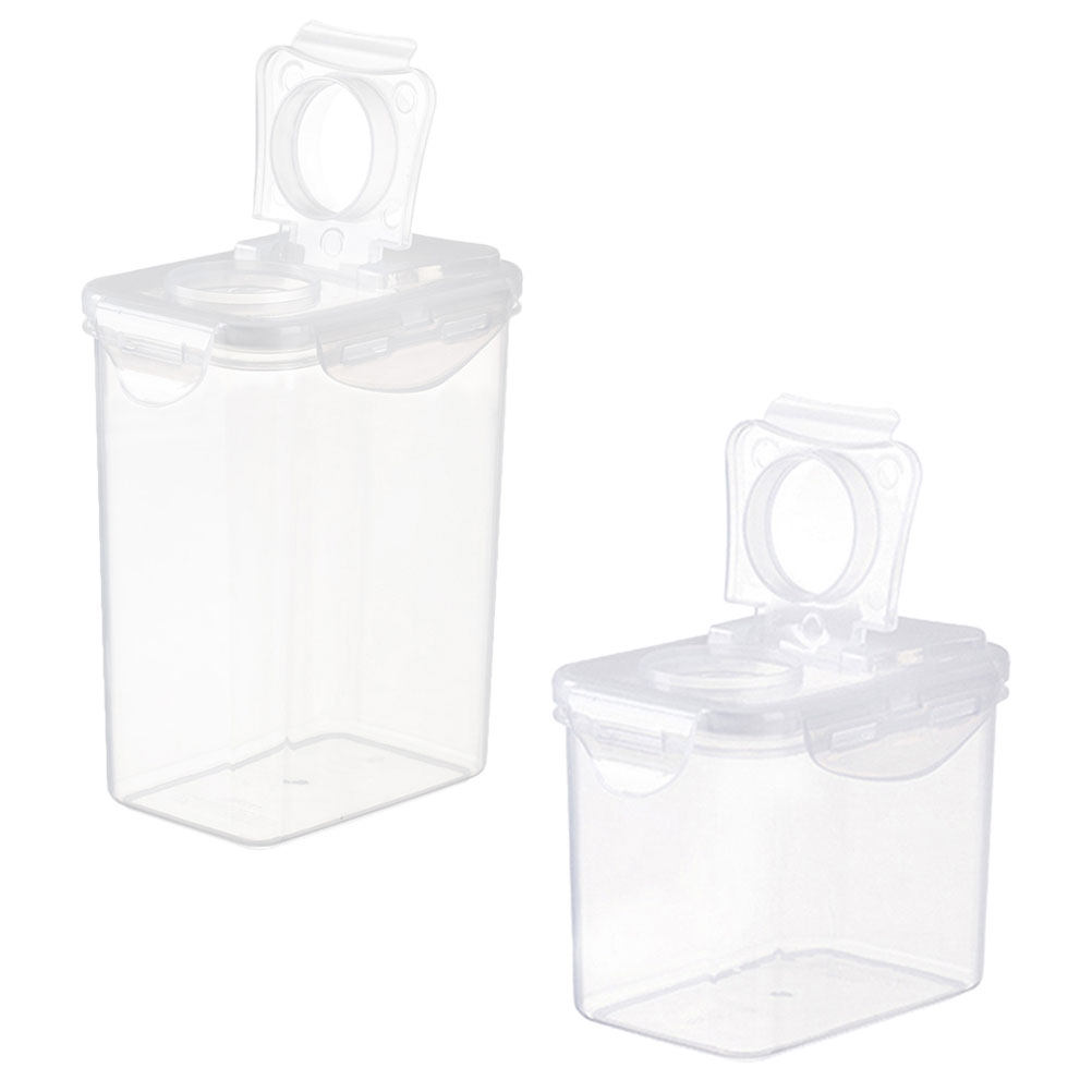 2Pcs Storage Jars Set Clear Pl - đánh giá và giá Food Storage Containers