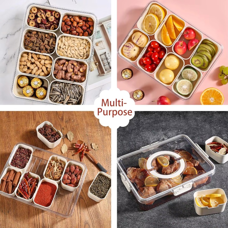 Kitchen Plastic PET 8 Compartm - đánh giá và giá Food Storage With Dividers