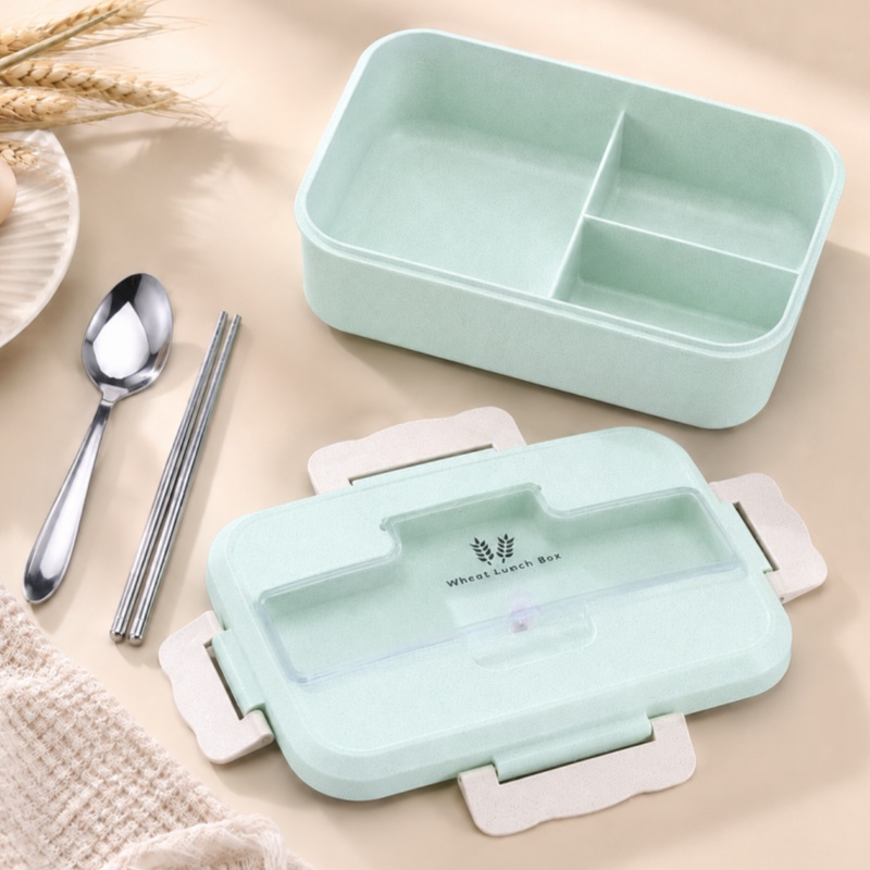 Wheat Straw Lunch Box Microwav - đánh giá và giá Food Storage Oven Safe